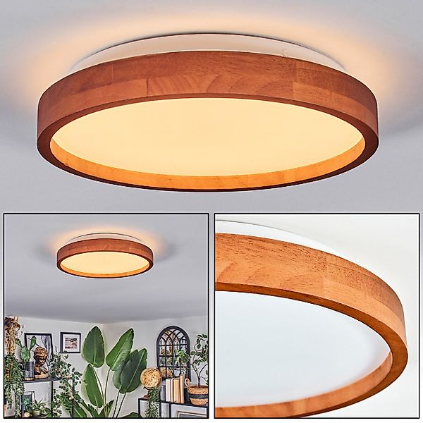hofstein Deckenleuchte Deckenlampe aus Metall/Holz/Kunststoff in günstig online kaufen