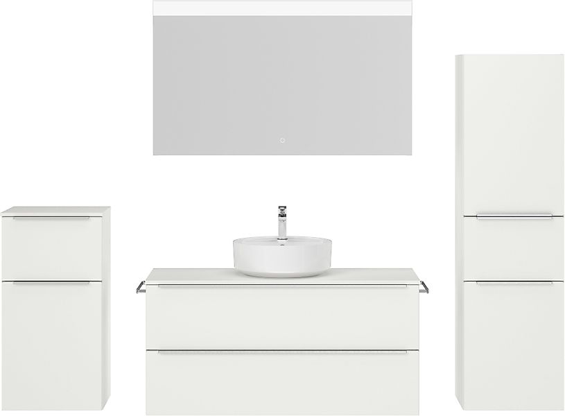 nobilia® Badmöbel-Set »Alvene«, (4 St., vormontiert, mit Soft-Close), inkl. günstig online kaufen
