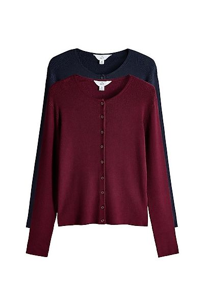 The Set Strickjacke The Set gerippte Strickjacken, 2er-Pack (2-tlg) günstig online kaufen