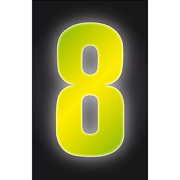 Conacord Klebezahl 8 Reflektierend 8 cm Gelb günstig online kaufen