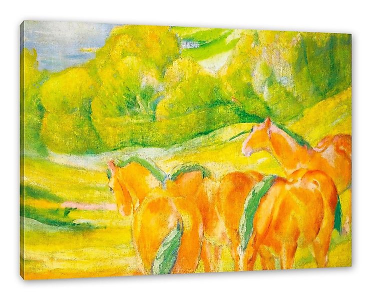 Pixxprint Leinwandbild Franz Marc - Große Landschaft I, Franz Marc - Große günstig online kaufen