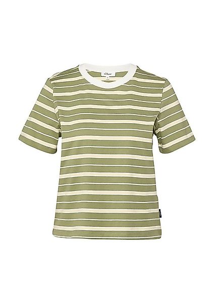 s.Oliver Kurzarmshirt T-Shirt Verkürztes Jersey-T-Shirt mit Streifen günstig online kaufen
