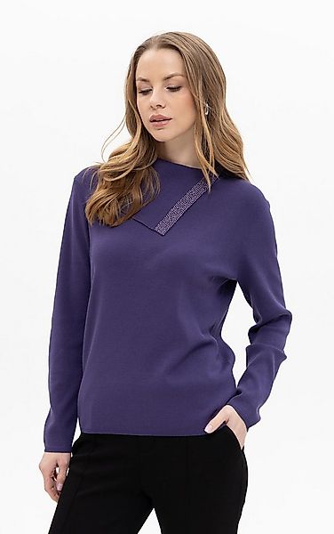 Passioni Strickpullover mit Umschlagkragen günstig online kaufen