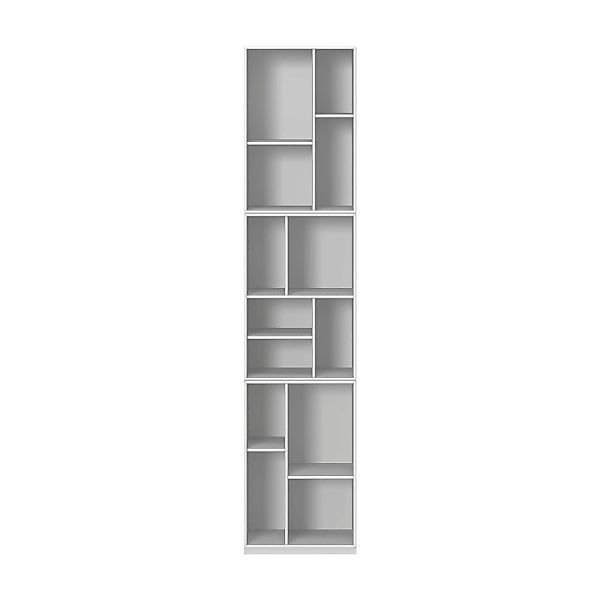Montana - Loom Bücherregal - new white 101/lackiert/BxHxT 46,8x215,8x30cm/W günstig online kaufen