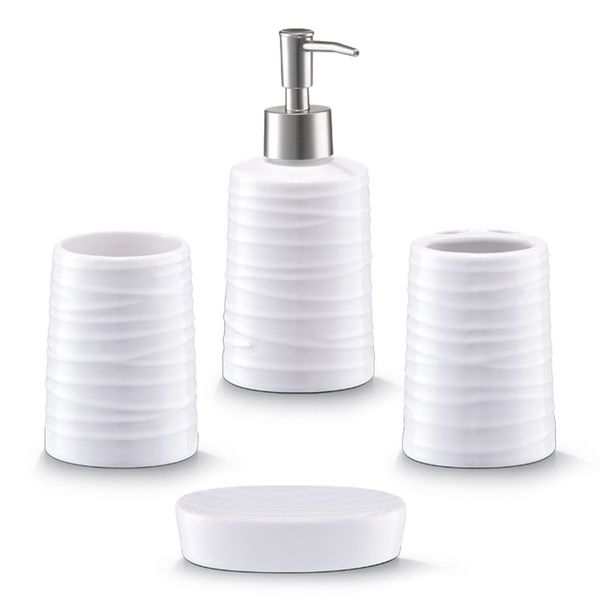Zeller Present Badaccessoire-Set 4-tlg. Bad-Accessoires Set günstig online kaufen