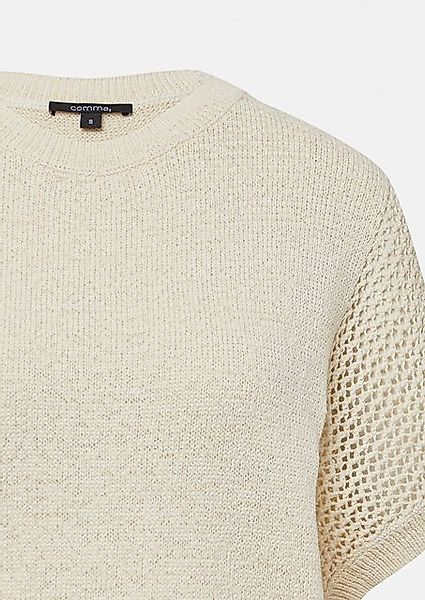 Comma Kurzarmshirt Strickpullover günstig online kaufen