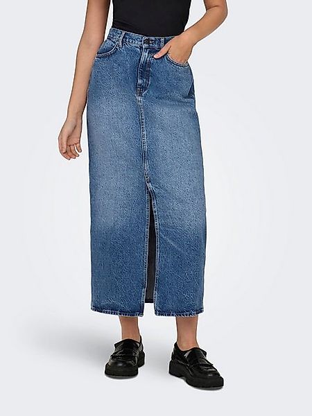 ONLY Sommerrock Maxi Jeans mit Schlitz Stone Denim Wash ONLCILLA LONG SLIT günstig online kaufen