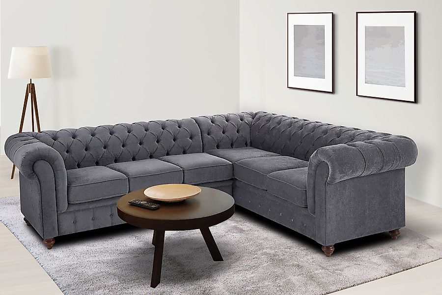 Home affaire Chesterfield-Sofa Chesterfield Ecksofa, auch günstig online kaufen