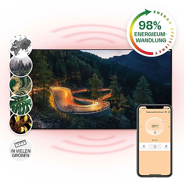 Klarstein Wonderwall Air Art Smart Infrarotheizung Wandinstallation App-Ste günstig online kaufen