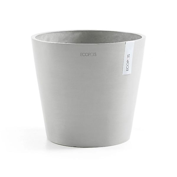 ECOPOTS Blumentopf AMSTERDAM White Grey, BxTxH: 40x40x35 cm, mit Wasserrese günstig online kaufen