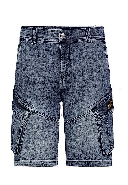 Urban Surface Jeansshorts Cargo mit Gürtel und Design Taschen Denim Bermuda günstig online kaufen