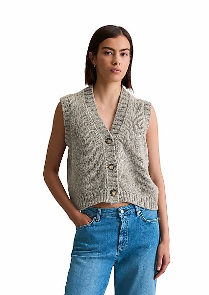 Marc OPolo DENIM Strickweste "cropped aus kuscheligem Schurwolle-Alpaka-Mix günstig online kaufen