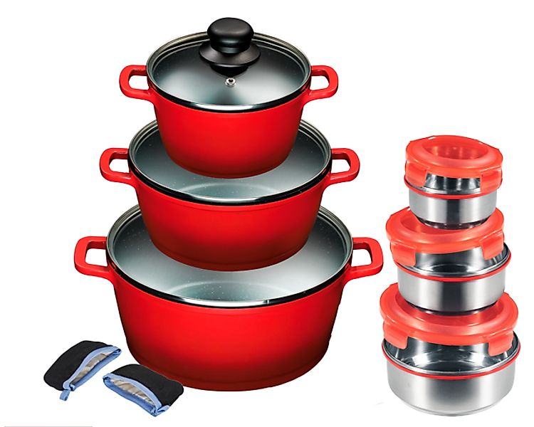 KING Topf-Set »ALUGUSS«, Aluminiumguss, (Set, 9 tlg., je 1 Kochtopf mit Dec günstig online kaufen