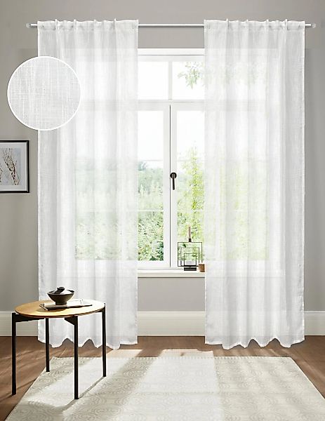 andas Gardine "Tursik" Faltenband 1 Stk. tlg. Blickdicht, Leinenlook, Polye günstig online kaufen