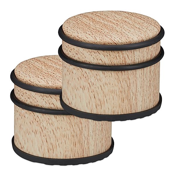 relaxdays Türstopper 2 x Türstopper Holzoptik günstig online kaufen