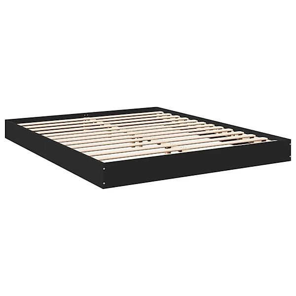 vidaXL Bettgestell ohne Matratze Schwarz 160x200 cm Holzwerkstoff 842008 günstig online kaufen