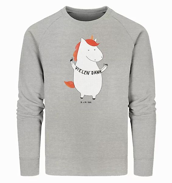 Mr. & Mrs. Panda Longpullover Größe XL Einhorn Dankeschön - Heather Grey - günstig online kaufen