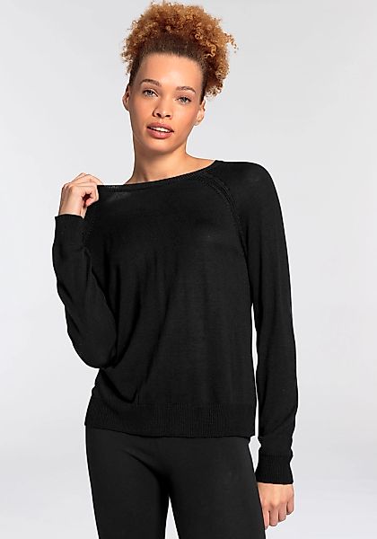 Flashlights Rundhalspullover in Feinstrick mit Raglanärmeln günstig online kaufen