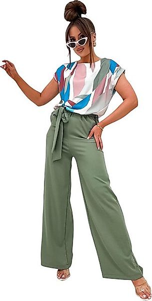 EloModa Jumpsuit Damen Jumpsuit mit Weiten Hosenbeinen Overall luxuriöse Lo günstig online kaufen