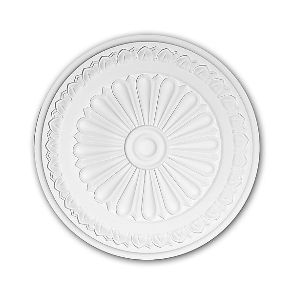 PROFHOME 156037 RoSette aus Polyurethan Stuck DeckenroSette Zierelement 33 günstig online kaufen