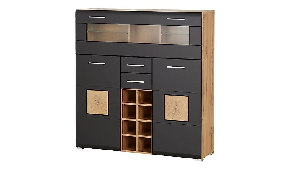 Barschrank  Cortina ¦ schwarz ¦ Maße (cm): B: 120 H: 129 T: 37.0 Kommoden & günstig online kaufen