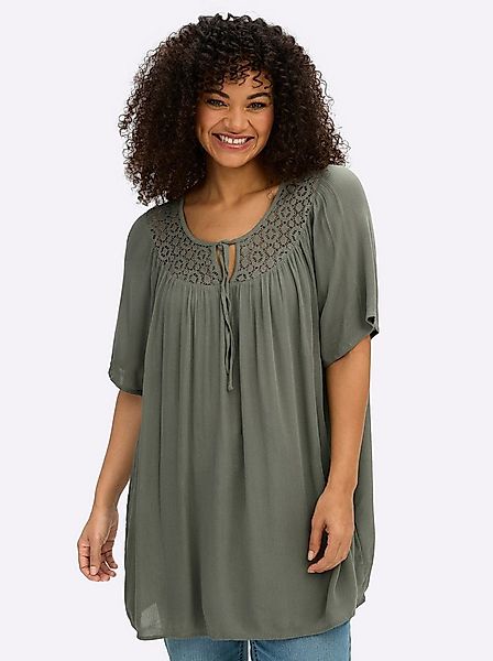 Sieh an! Klassische Bluse Tunikabluse Kurzarm günstig online kaufen