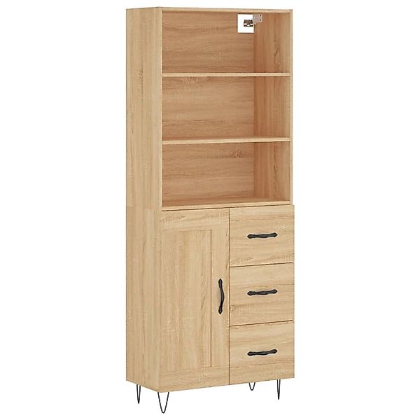 vidaXL Highboard Sonoma-Eiche 69,5x34x180 cm Holzwerkstoff 3190016 günstig online kaufen