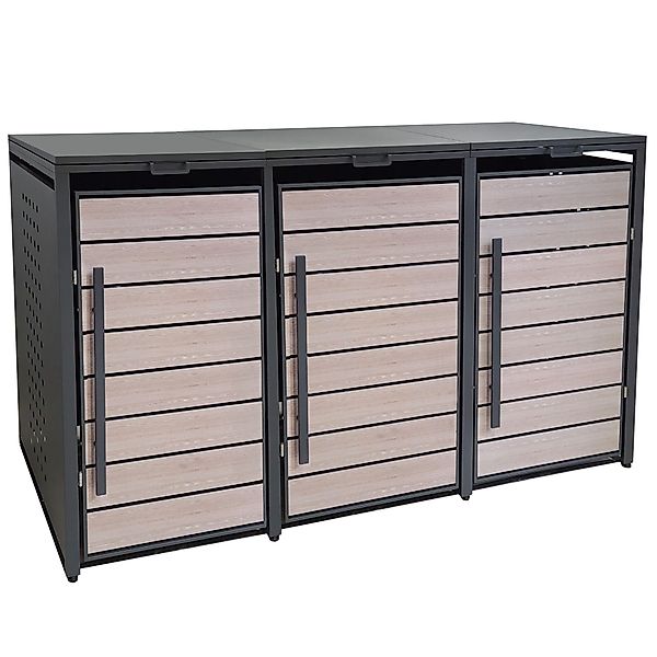 osoltus Gerätehaus Metall Mülltonnenbox 3er Mülltonnenverkleidung günstig online kaufen