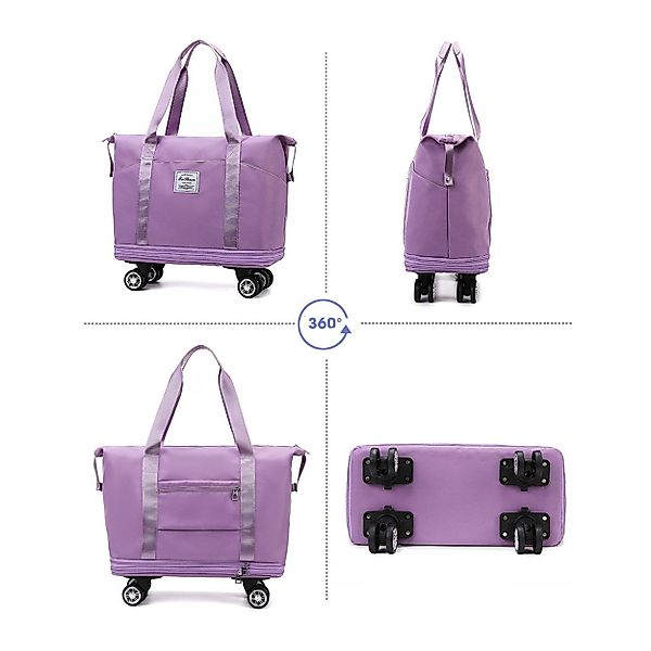 Coonoor Reisetasche Große Erweiterbare Reisetasche mit Rollen, faltbare Han günstig online kaufen