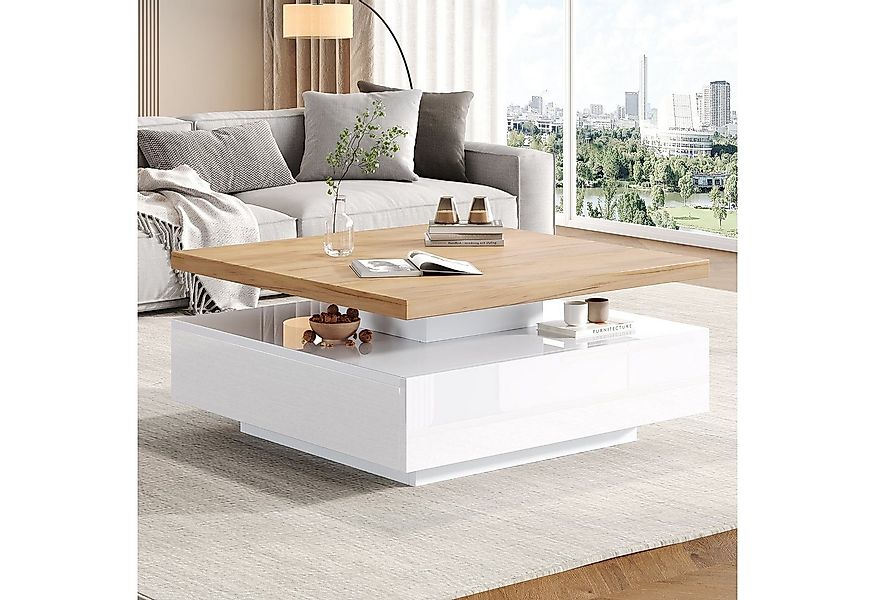 autolock Couchtisch Couchtisch Sofa-Beistelltisch mit 360° drehbarer Deskto günstig online kaufen