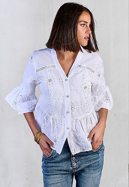 Andijamo-Fashion Spitzenbluse SUNLACE Femininer Schnitt mit günstig online kaufen