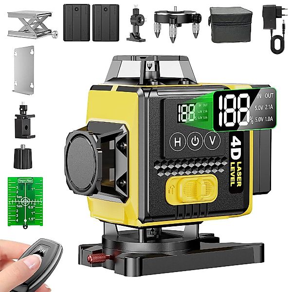 AeroAxis Laserwasserwaage Kreuzlinienlaser Selbstnivellierend,4D 16 Linien, günstig online kaufen