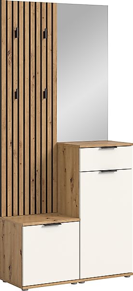 HBZ Kompaktgarderobe "Simple mit Spiegel, Flurgarderobe BxHxT 88x195x35 cm" günstig online kaufen