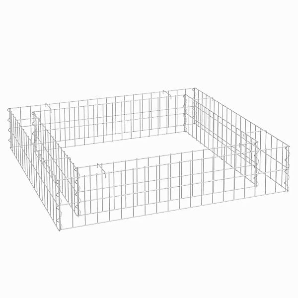 vidaXL Hochbeet Gabionen-Hochbeet Verzinkter Stahl 100x100x20 günstig online kaufen