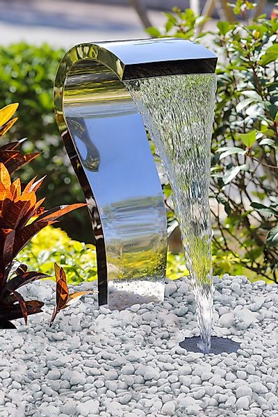 Köhko Gartenbrunnen "SCHWAN" aus Edelstahl 23005 günstig online kaufen