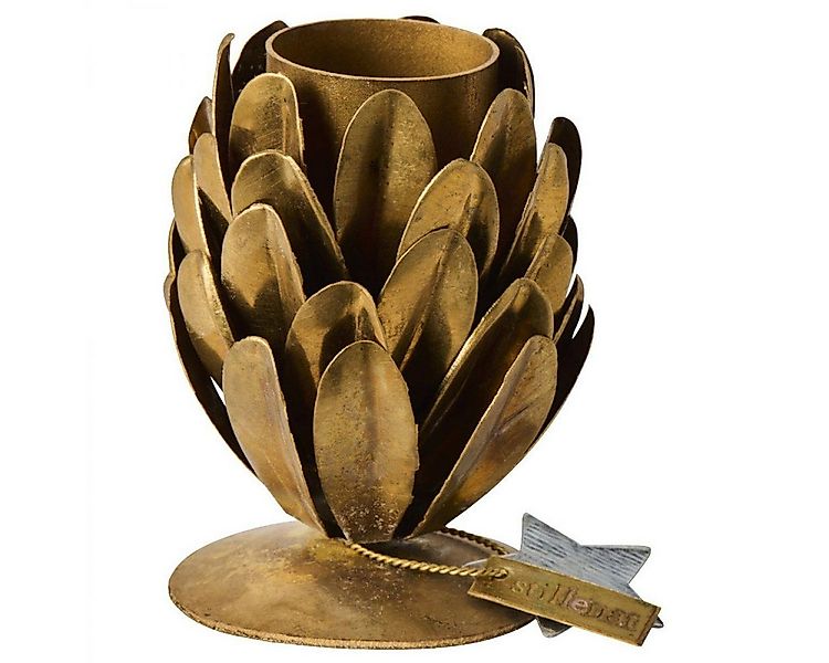 Ib Laursen Windlicht Ib Laursen Kerzenhalter Zapfen Gloria Gold (6x4cm) günstig online kaufen