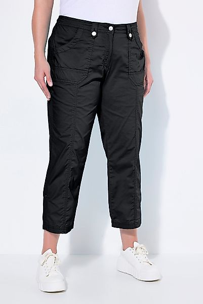 Ulla Popken Funktionshose 7/8-Cargohose Krempelriegel Komfortbund günstig online kaufen