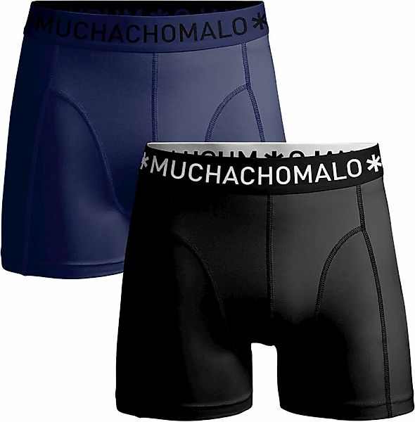 Muchachomalo Boxershorts Microfiber 2er-Pack Schwarz Navy - Größe M günstig online kaufen