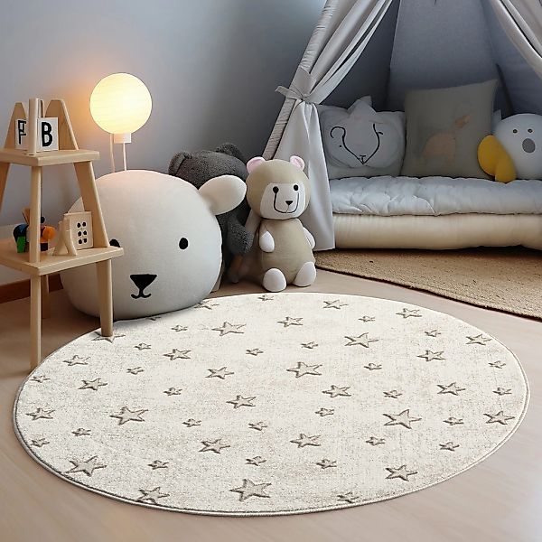 Carpet City Kinderteppich "MARA725" rund 11 mm Höhe Kinderzimmer, Kurzflor, günstig online kaufen