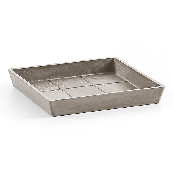 Ecopots Untersetzer Rotterdam Eckig Braungrau 22 cm x 2,6 cm günstig online kaufen