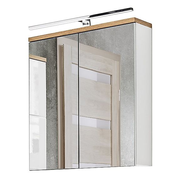 Lomadox Spiegelschrank LUTON-56 Badezimmer 60 cm LED-Beleuchtung weiß mit W günstig online kaufen