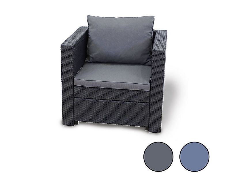 Keter Gartenlounge-Set Keter Sessel Provence Kissen in anthrazit günstig online kaufen