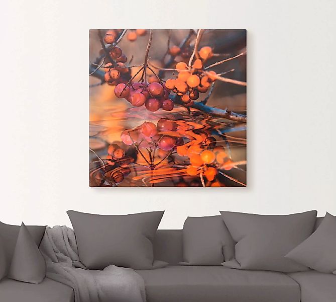 Artland Leinwandbild "Rote Beeren - Wildbeeren", Pflanzen, (1 St.), auf Kei günstig online kaufen