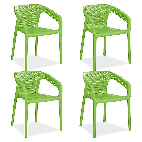 Homestyle4u Gartenstuhl 6er Set in Weiß 2696 günstig online kaufen