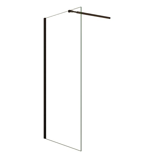 AICA Walk In Schwarzrahmen Duschwand B.160cm x H.200cm mit Flexiblen Stabil günstig online kaufen