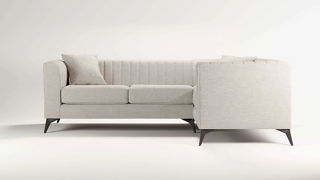 Places of Style Ecksofa "MATTHEW L-Form ideal für kleine Räume, Maße B/T/H: günstig online kaufen