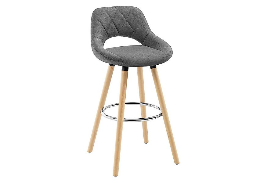 Woltu Barhocker (1 St), Barstuhl Holzgestell mit Lehne+Fußstütze Küchenstuh günstig online kaufen