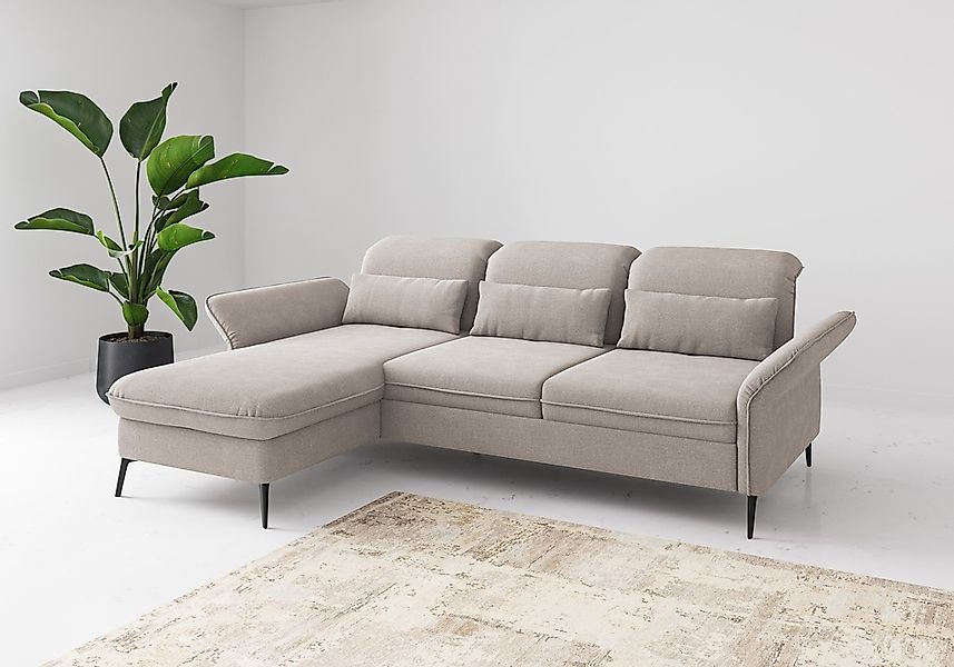 sit&more Ecksofa "Emely, inkl. Sitztiefenverstellung" wahlweise mit Bettfun günstig online kaufen