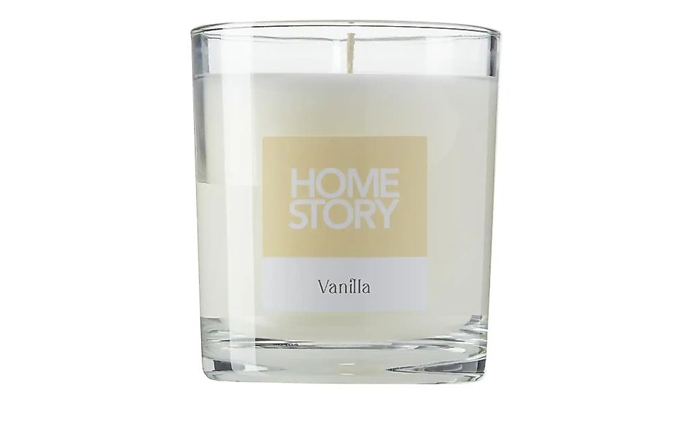 HOME STORY Duftkerze im Glas "Vanilla"   ¦ creme ¦ Wachs,Glas ¦ Maße (cm): günstig online kaufen