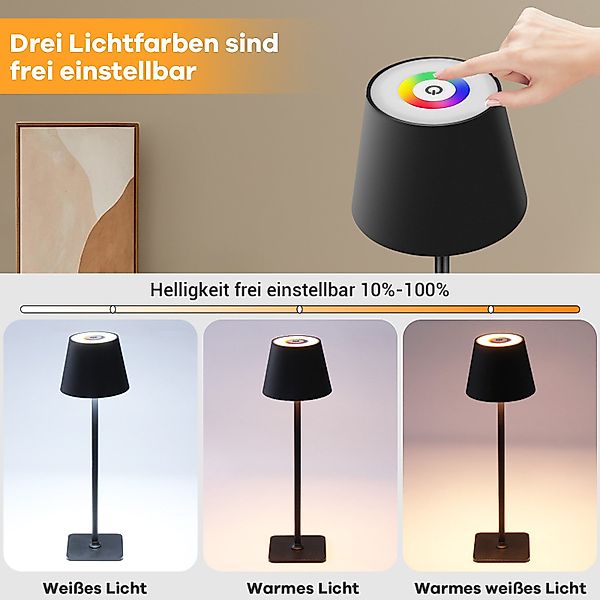 Elegear LED Tischleuchte LED Tischlampe Kabellos, günstig online kaufen